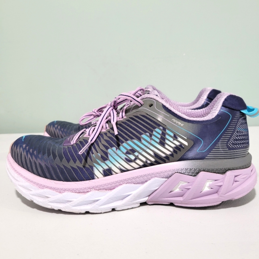 Hoka Women’s Sneakers in Navy, Lavender, and Light Blue